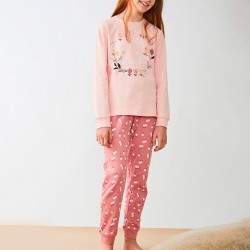 Pijama niña rosa manga...