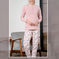 Pijama mujer algodón cuello...