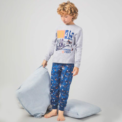 Pijama largo niño algodón
