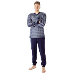 Pijama largo hombre rayas...