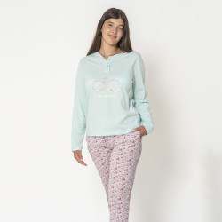 Pijama largo mujer don algodon