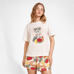 Pijama manga corta mujer...