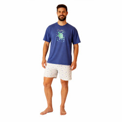 Pijama corto hombre algodón...