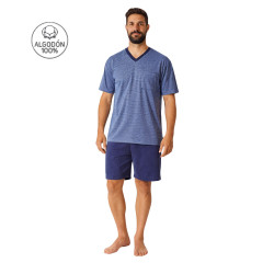 Pijama corto hombre cuello...