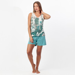 Pijama corto mujer viscosa...