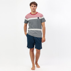 Pijama corto hombre rayas...
