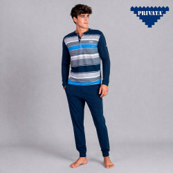 Pijama largo hombre algodón...