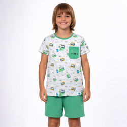 Pijama niño manga corta...