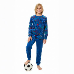 Pijama niño terciopelo azul...