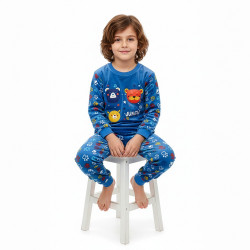 Pijama niño terciopelo azul...