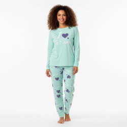 Pijama largo mujer algodón...