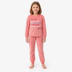 Pijama niña terciopelo rosa...
