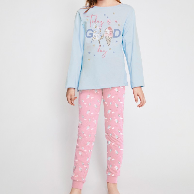 Pijama niña algodón