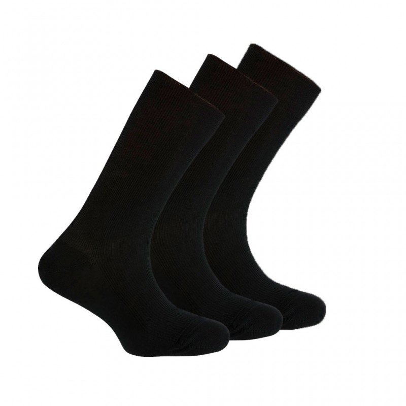 JCB - Calcetines de ropa de trabajo de algodón negro para hombre | 3 pares  | Talla 7-12 de EE. UU. | Calcetines para botas, calcetines reforzados